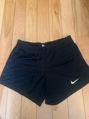 Nike Dri Fit Women's Black Shorts Drawstring Waist